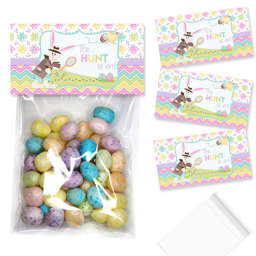 AmandaCreation Easter Bunny Detective Bag Toppers 40pc. Image