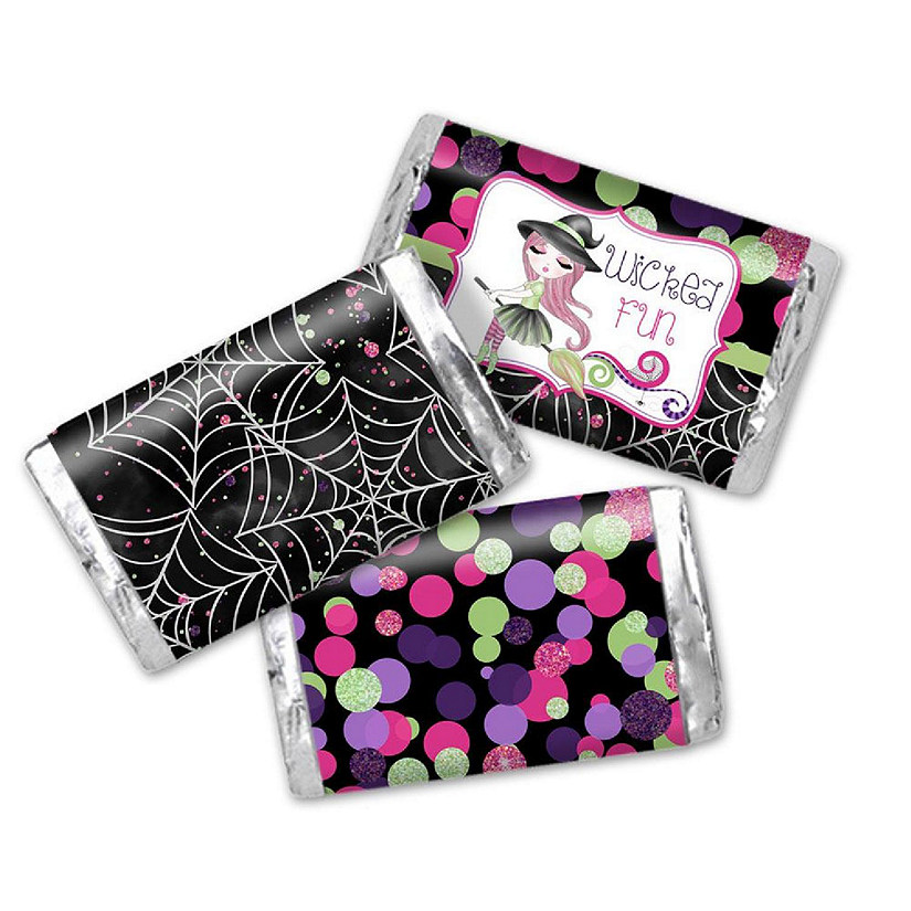 AmandaCreation Fancy Witch Mini Candybar Wrappers 45pc. Image