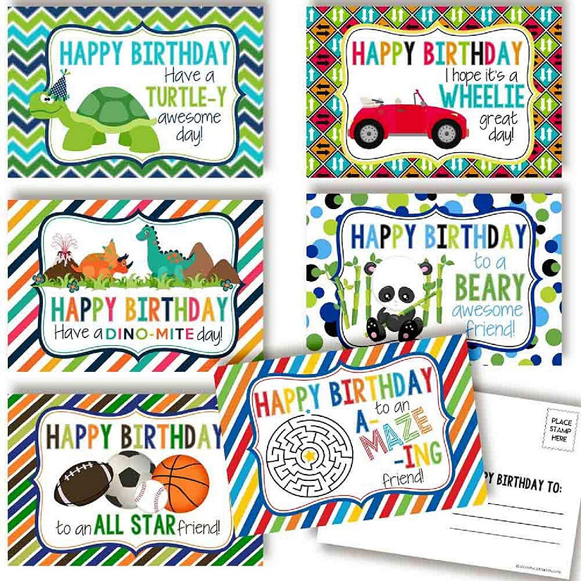 AmandaCreation Funny Birthday Postcards 30pc. Image
