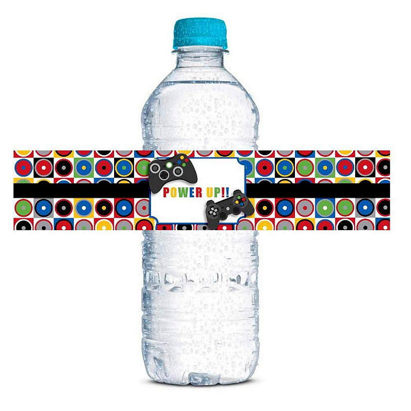 AmandaCreation Game On Water Bottle Wrappers 20pc. Image