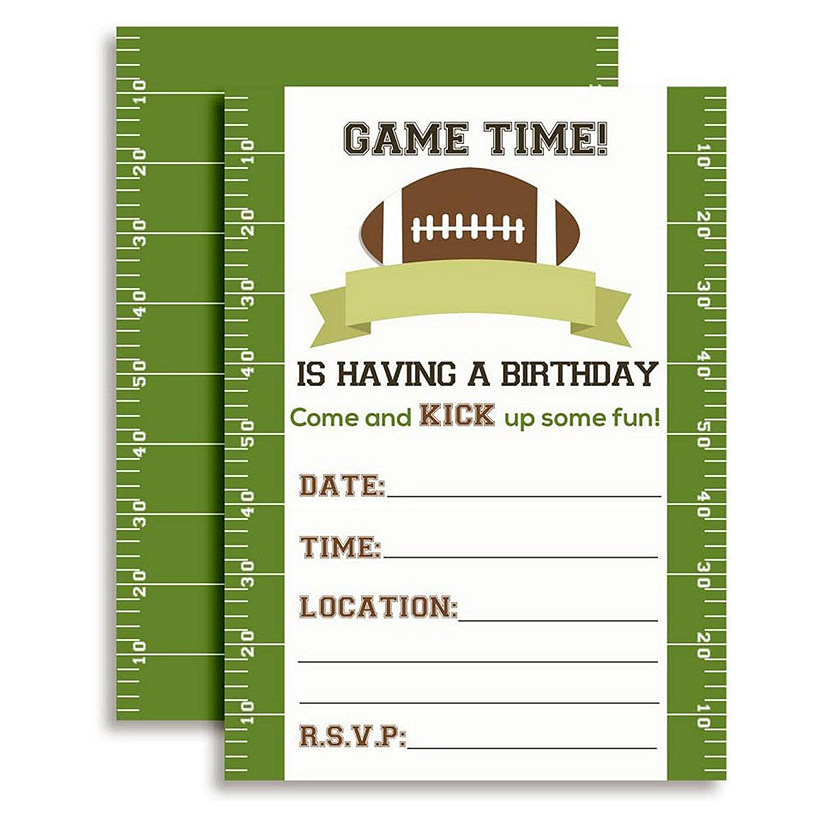 AmandaCreation Game Time Birthday Invites 40pc. Image