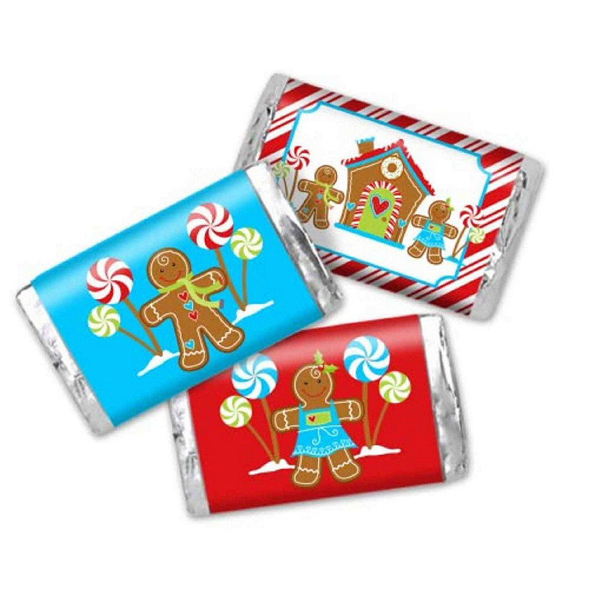 AmandaCreation Gingerbread House Mini Candybar Wrappers 45pc. Image