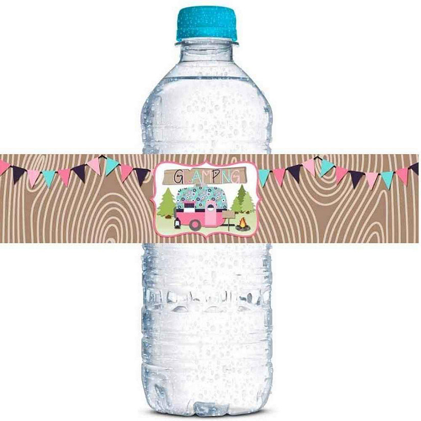 AmandaCreation Glamping Water Bottle Wrappers 20pc. Image