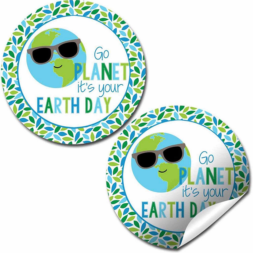 AmandaCreation Go Planet It's Earth Day Envelope Seal 40pc Image