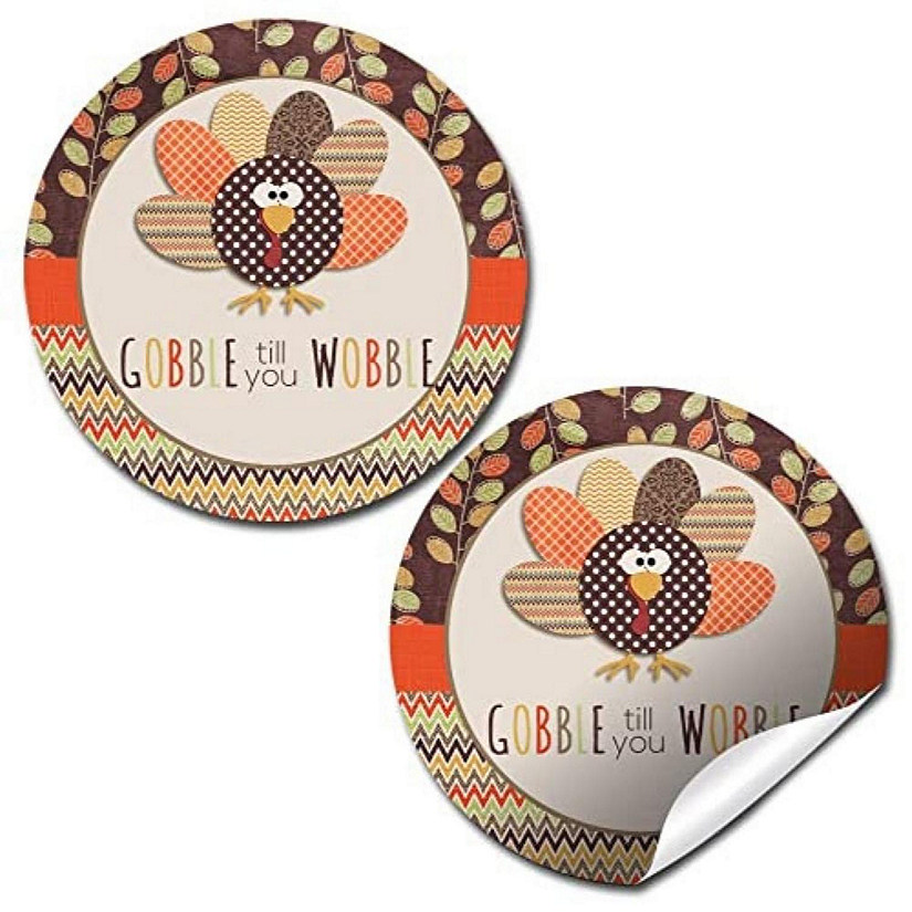 AmandaCreation Gobble Til You Wobble Envelope Seals 40pc. Image