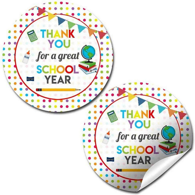 AmandaCreation Great School Year Appreciation Envelope Seals 40pc. Image