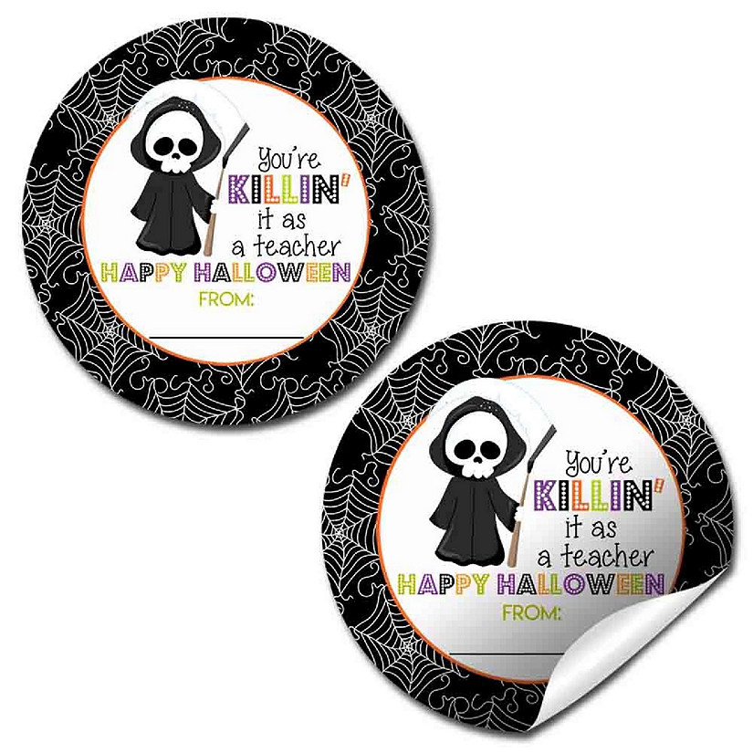 AmandaCreation Grim Reaper Appreciation Envelope Seals 40pc. Image