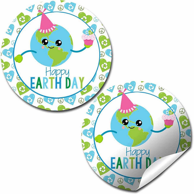 AmandaCreation Happy Earth Day Envelope Seal 40pcs. Image