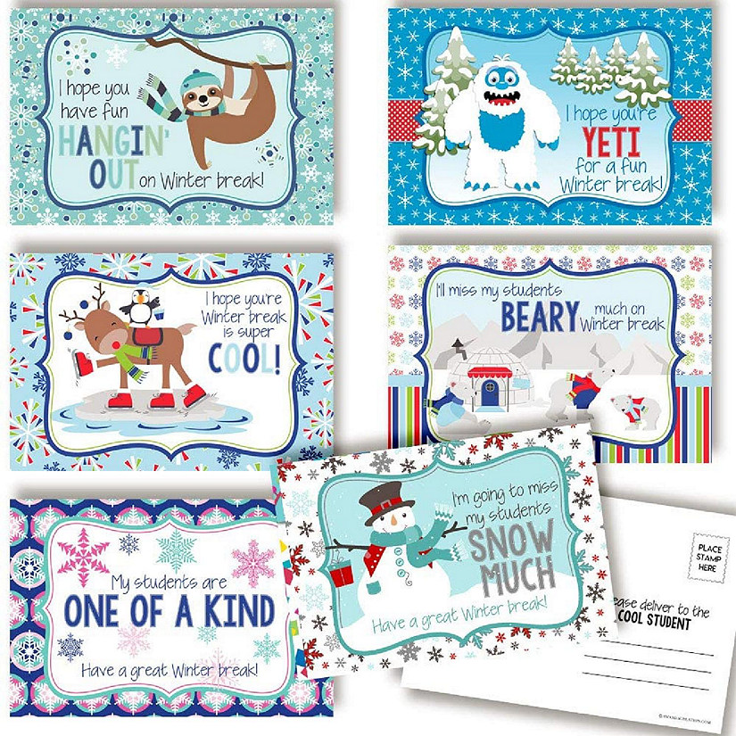 AmandaCreation Have a Great Winter Break Postcards 30pc. Image