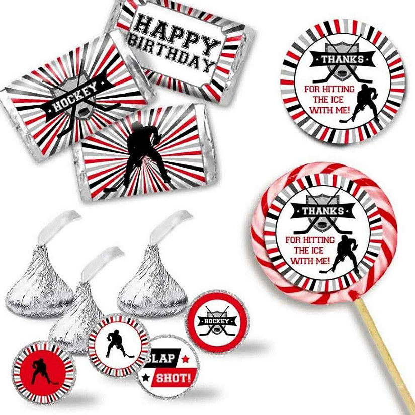 AmandaCreation Hockey Birthday Sticker Bundle 429pc. Image