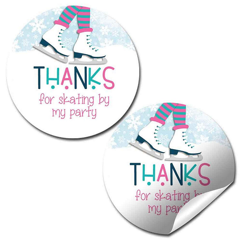 AmandaCreation Ice Skating Envelope Seals 40pc. Image