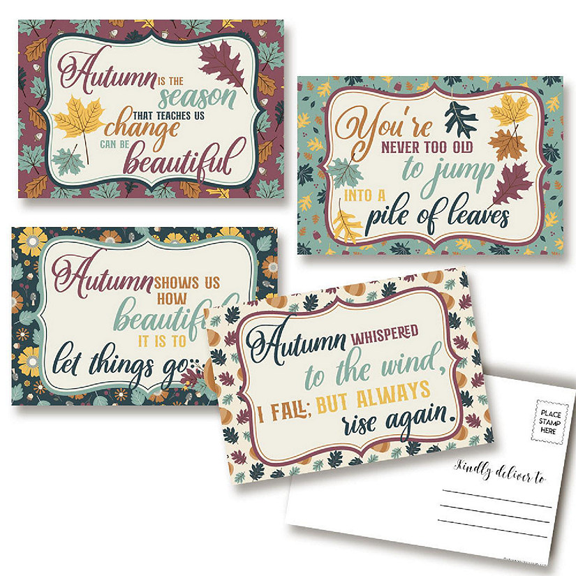 AmandaCreation Inspirational Autumn Postcards 20pc. Image