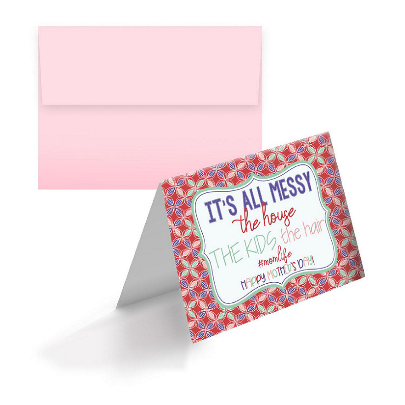 AmandaCreation It's All Messy Mother's Day Greeting Card 2pc. Image