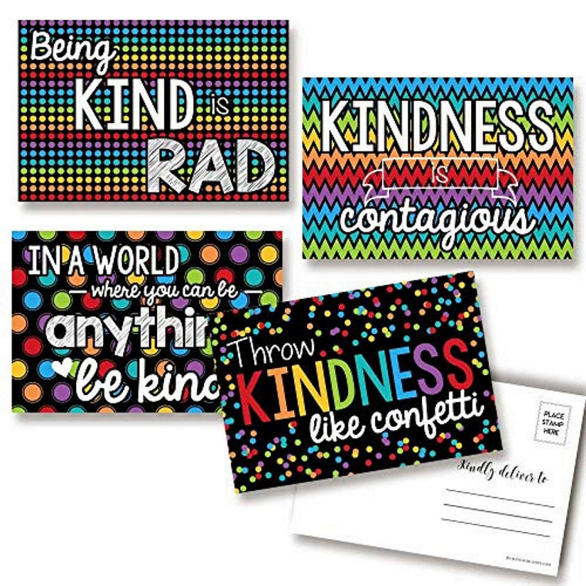 AmandaCreation Kindness Black Backgrounds Postcards 20pcs. Image