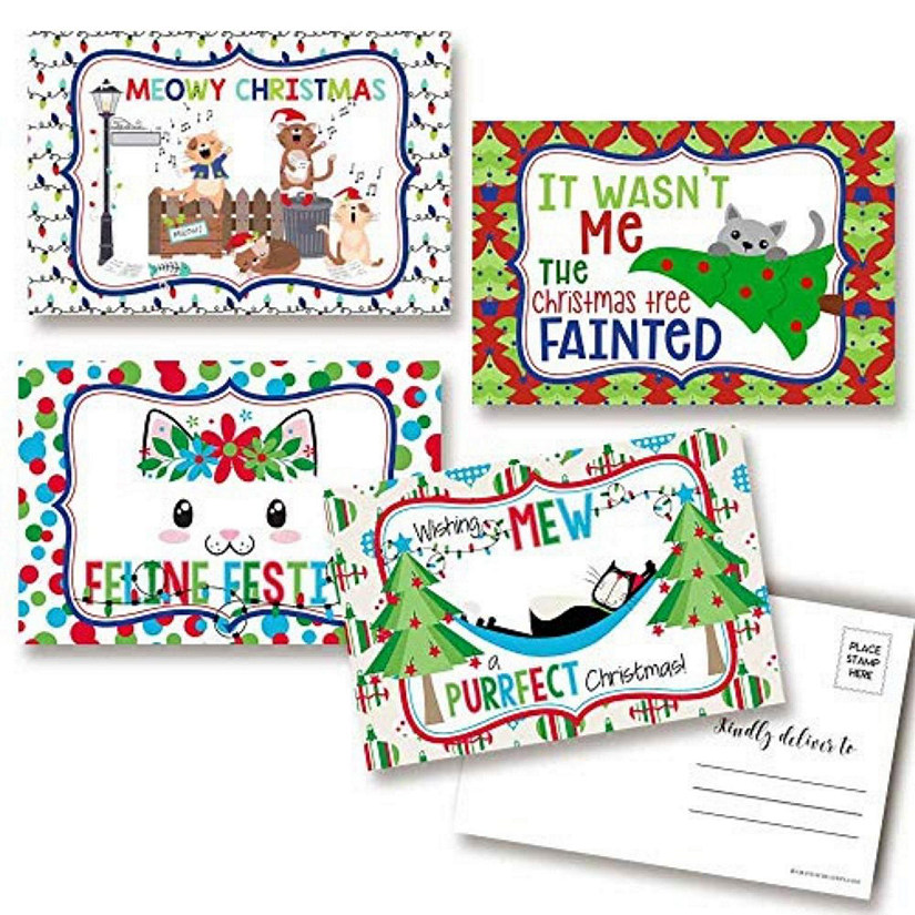 AmandaCreation Kitty Cat Christmas Postcards 20pcs. Image