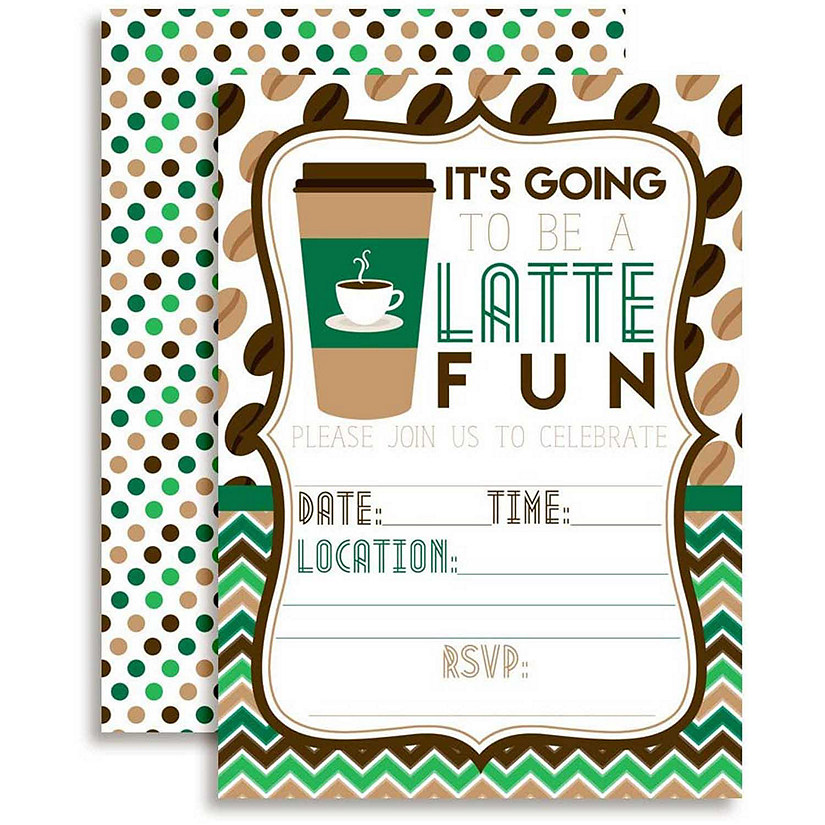 AmandaCreation Latte Green Invites 40pc. Image
