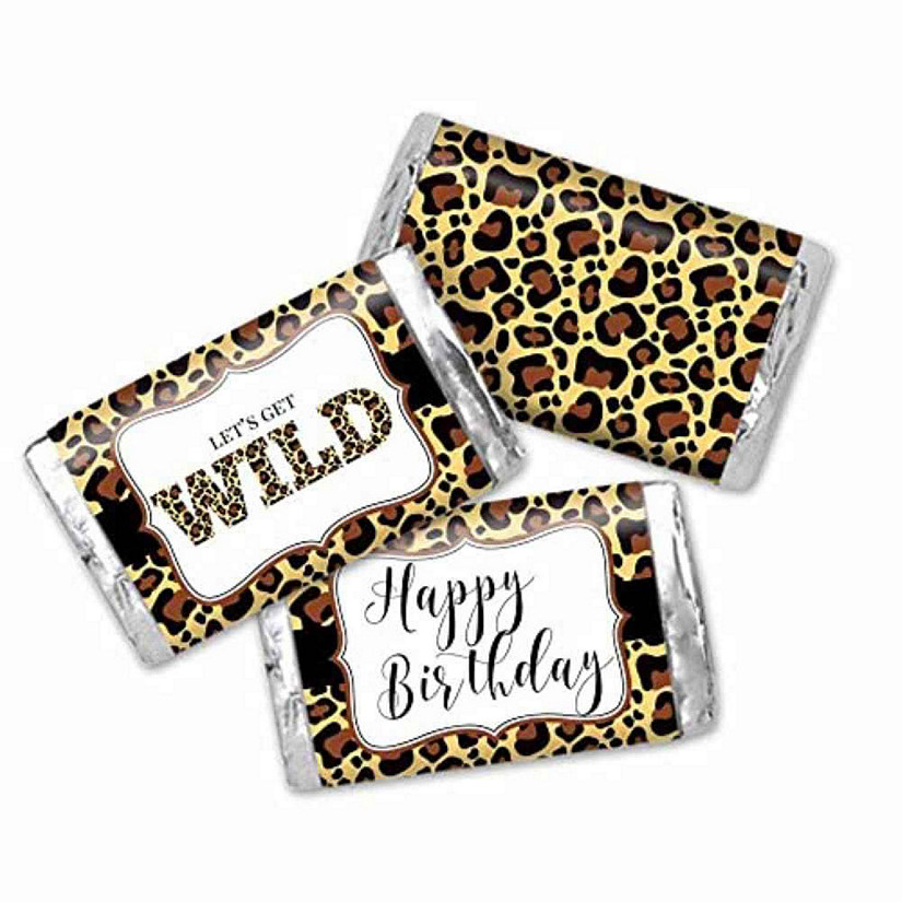 AmandaCreation Leopard Print Mini Candybar Wrappers 45pc. Image