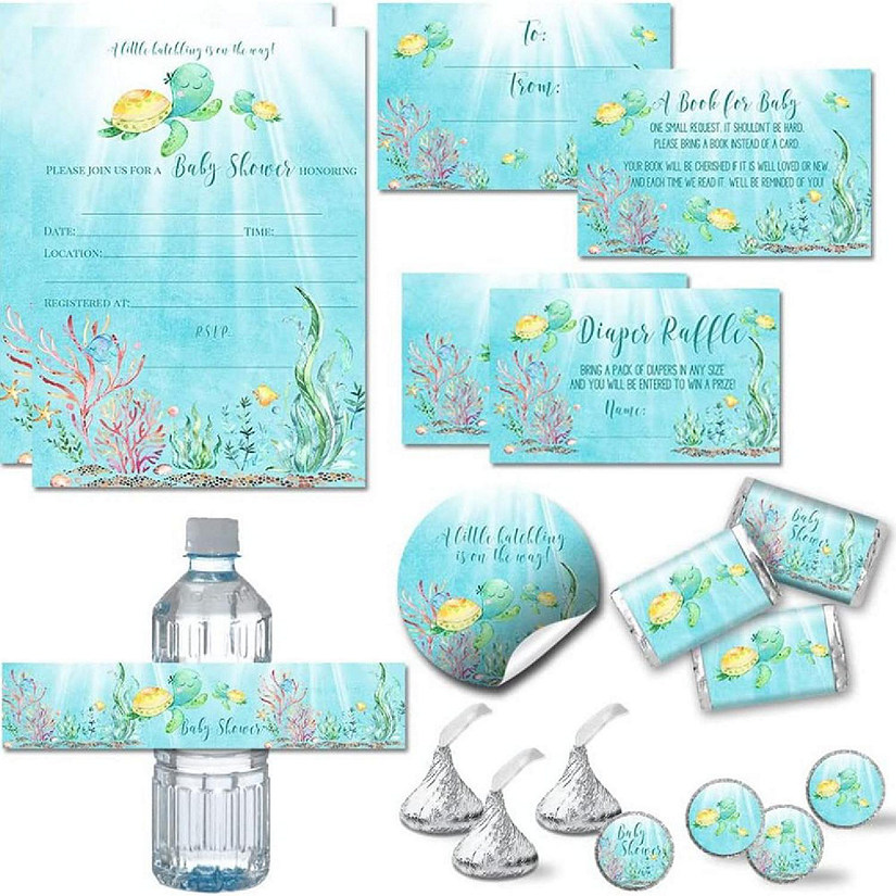 AmandaCreation Little Hatchling Sea Turtle Party Bundle 381pc. Image