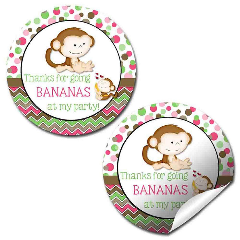AmandaCreation Little Monkey Envelope Seals 40pc. Image