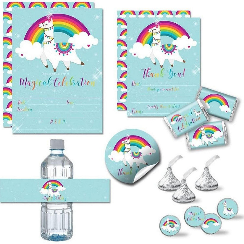 AmandaCreation Llama Unicorn Party Bundle 381pc. Image