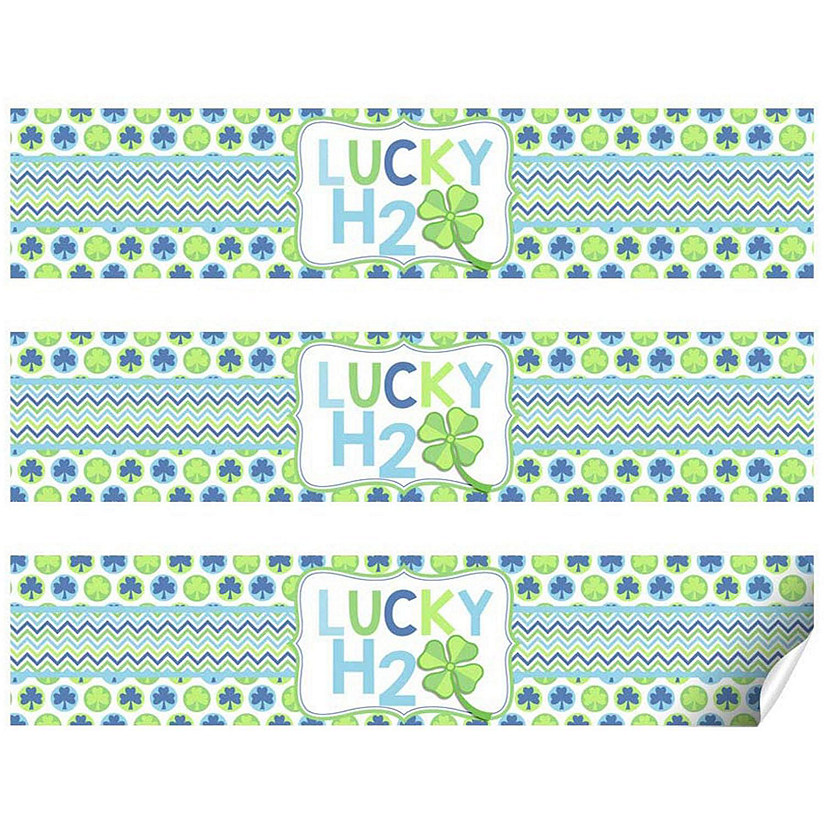 AmandaCreation Lucky Lad Water Bottle Labels 20 pcs. Image