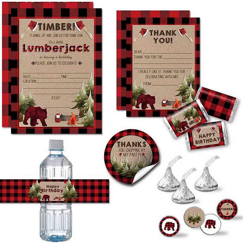 AmandaCreation Lumberjack Plaid Birthday Bundle 321pc. Image