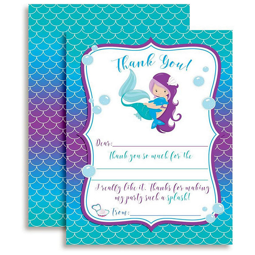 AmandaCreation Magical Mermaid Thank You 20pc. Image