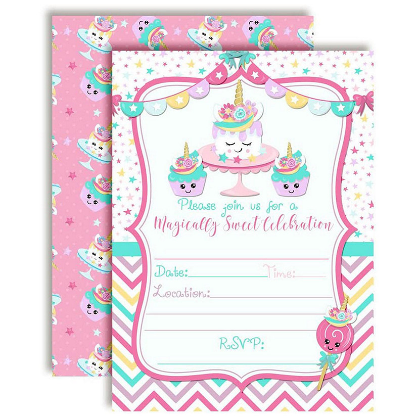 AmandaCreation Magical Sweets Invites 40pc. Image
