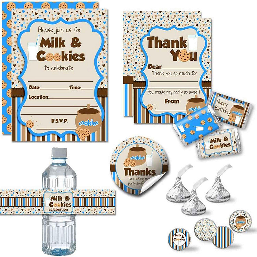 AmandaCreation Milk and Cookies Party Bundle 321pc. Image