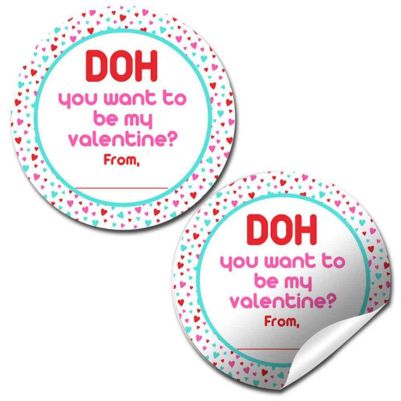 AmandaCreation Mini Play Doh Valentine Envelope Seals 40pc. Image