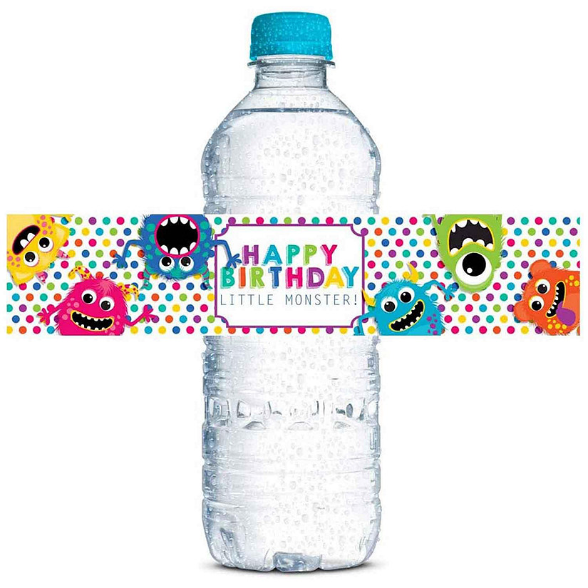 AmandaCreation Monster Water Bottle Labels 20 pcs. Image