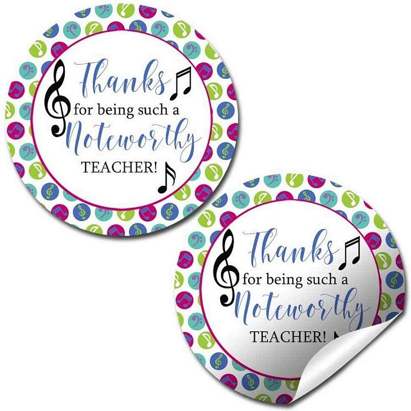 AmandaCreation Music Note Appreciation Envelope Seals 40pc. Image