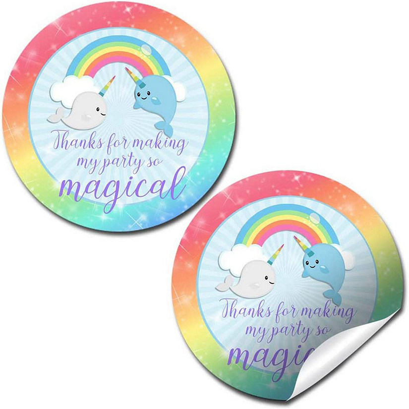 AmandaCreation Narwhal Thank You Envelope Seal 40pcs. | Oriental Trading