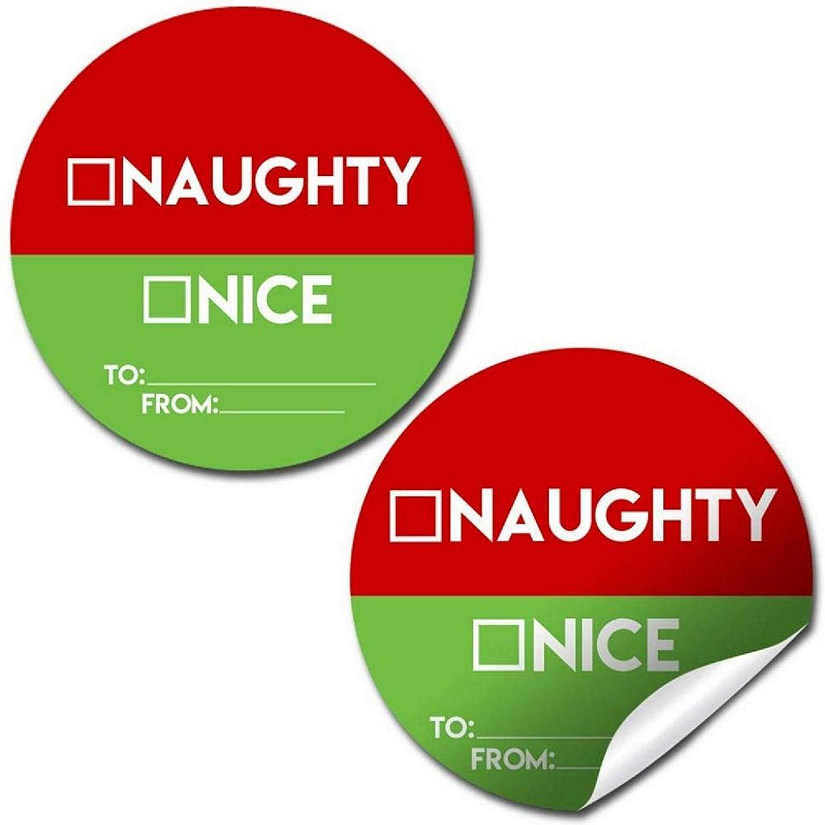 AmandaCreation Naughty Or Nice Gift Stickers 40pc. Image