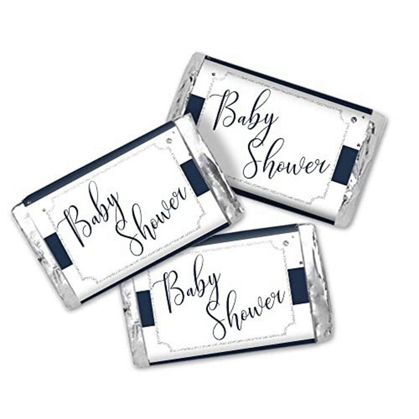 AmandaCreation Navy &amp; Silver Mini Candybar Wrappers 45pcs Image