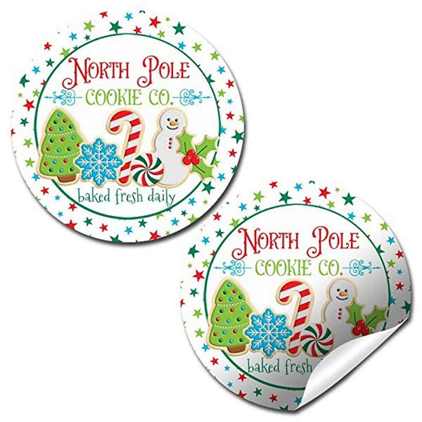 AmandaCreation North Pole Cookie Co Envelope Seals 40pc. Image