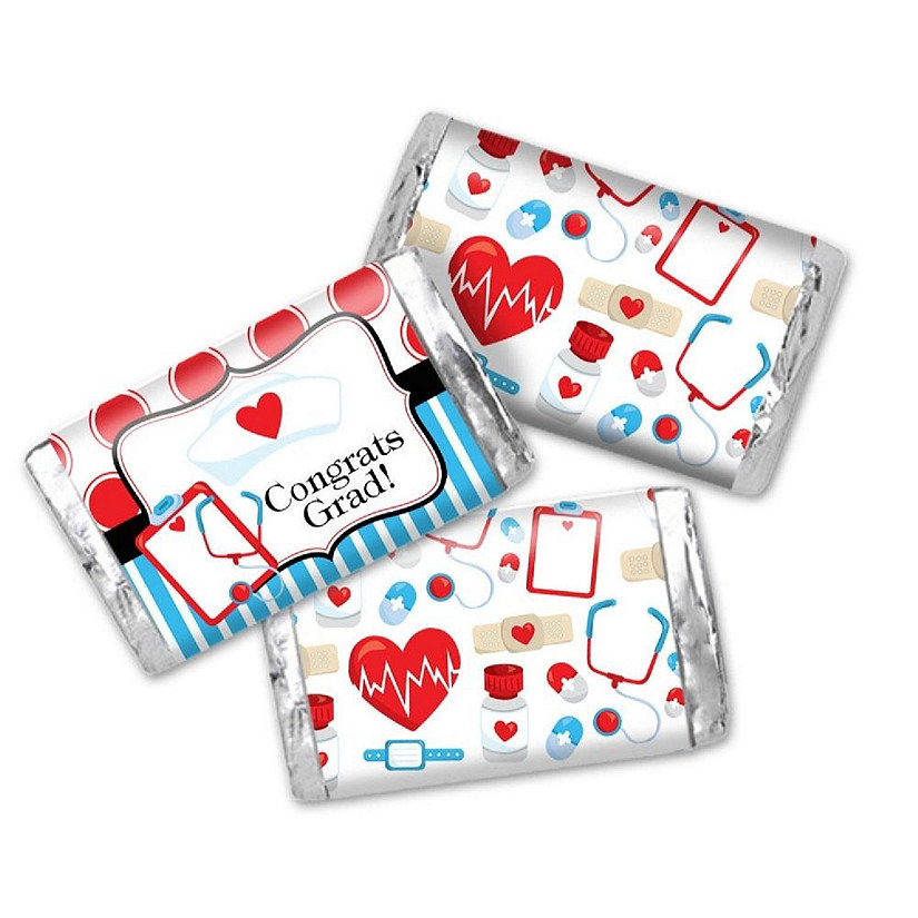 AmandaCreation Nursing Graduation Mini Candybar Wrappers 45pc. Image