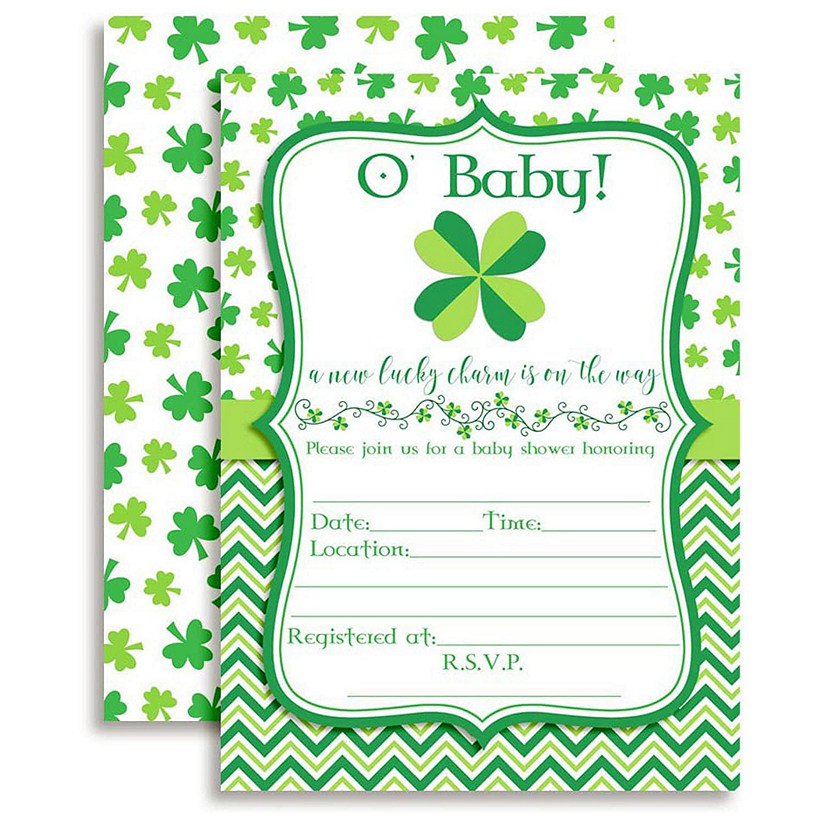 AmandaCreation O&amp;#8217; Baby Invites 40pc. Image