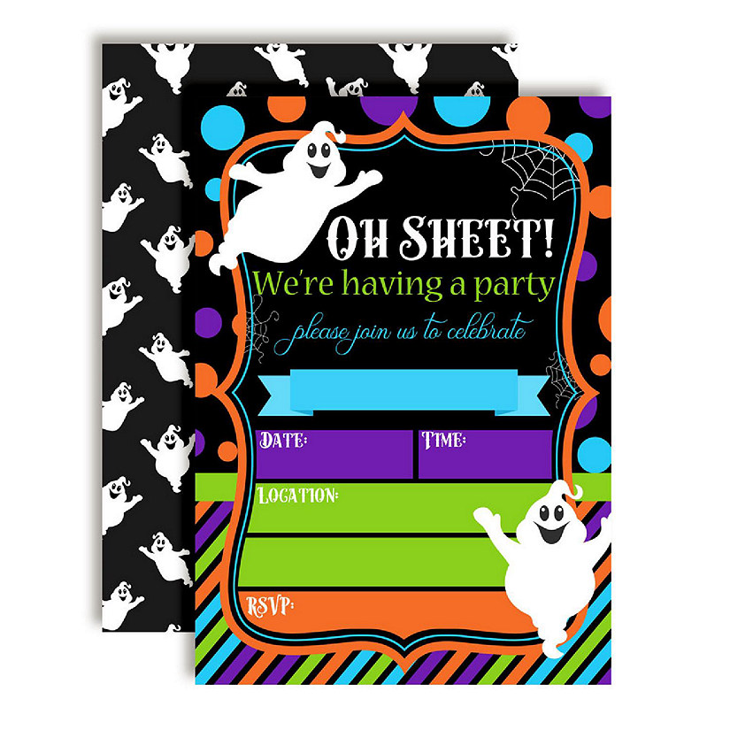 AmandaCreation Oh Sheet Halloween Invites 40pc. Image