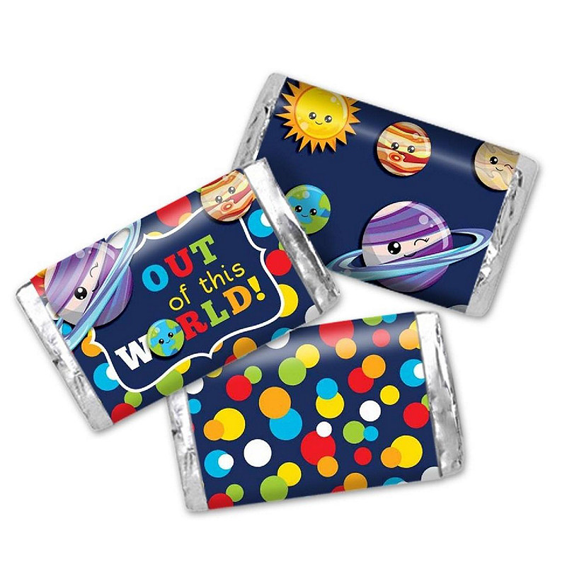 AmandaCreation Outer Space Mini Candybar Wrappers 45pcs Image