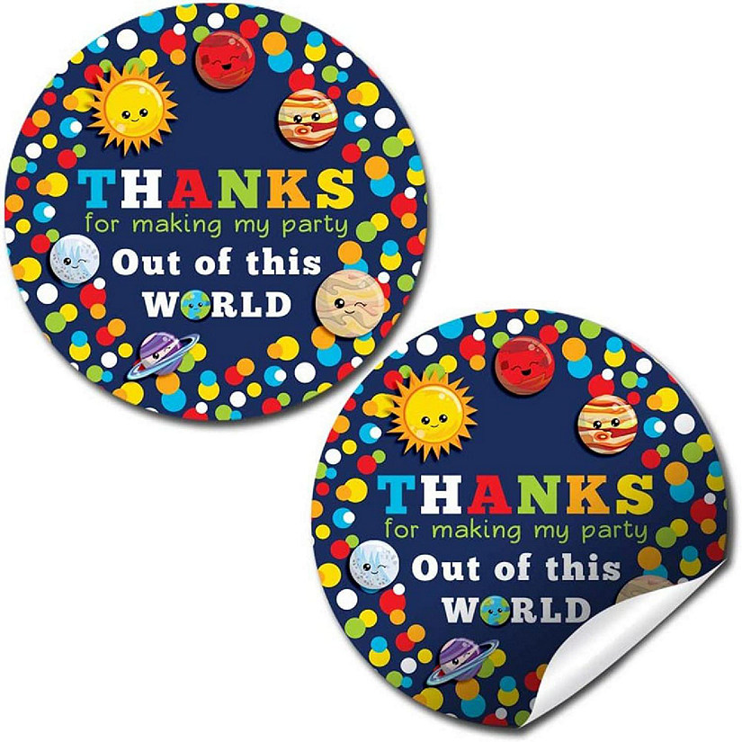 AmandaCreation Outer Space Thank You Envelope Seal 40pcs. Image