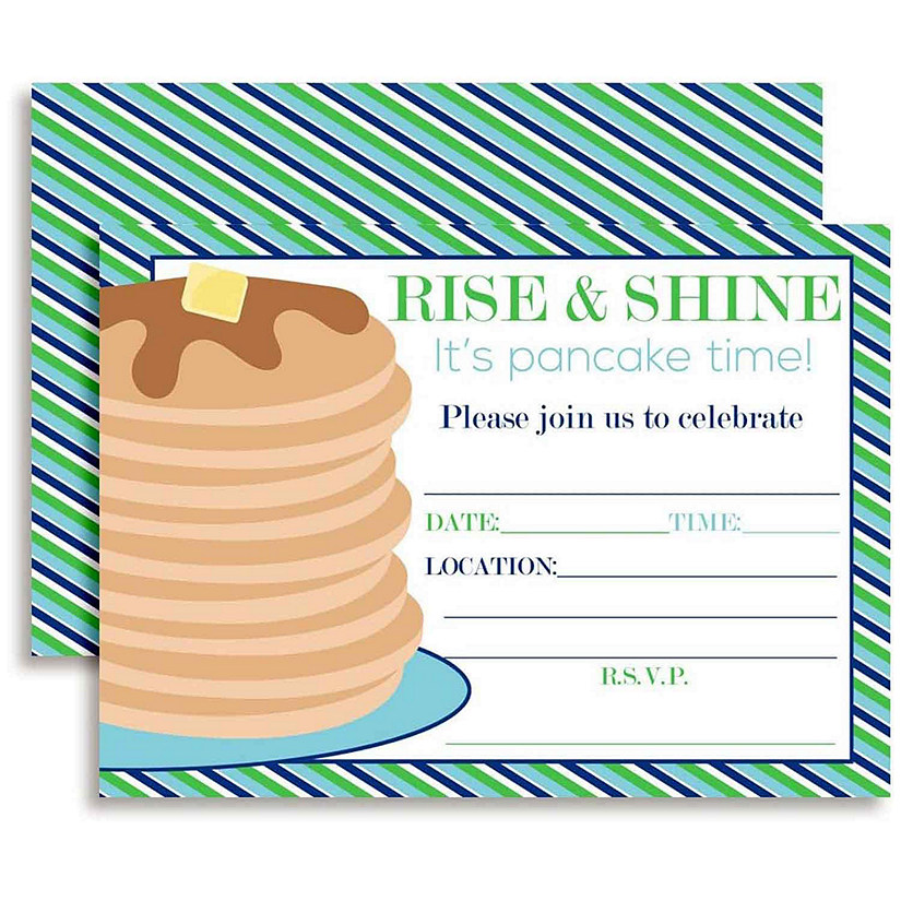 AmandaCreation Pancake Boy Invites 40pc. Image