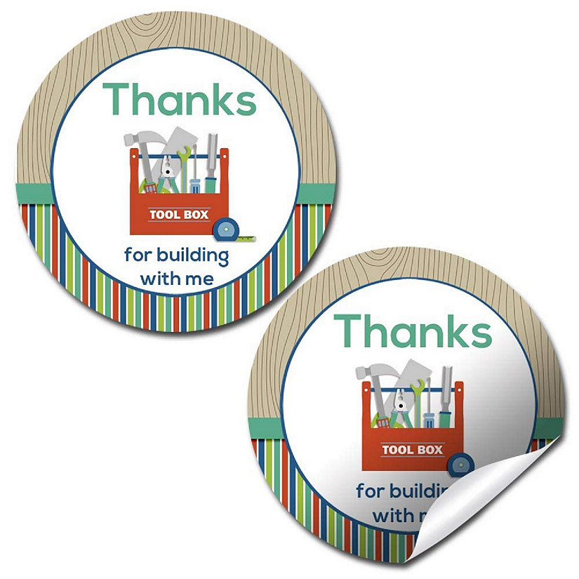 AmandaCreation Party Tool Box Envelope Seals 40pc. Image