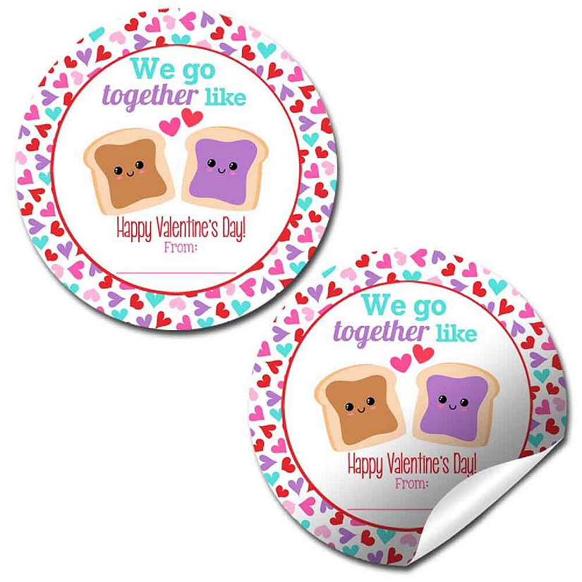 AmandaCreation Peanut Butter Valentine Envelope Seals 40pc. Image
