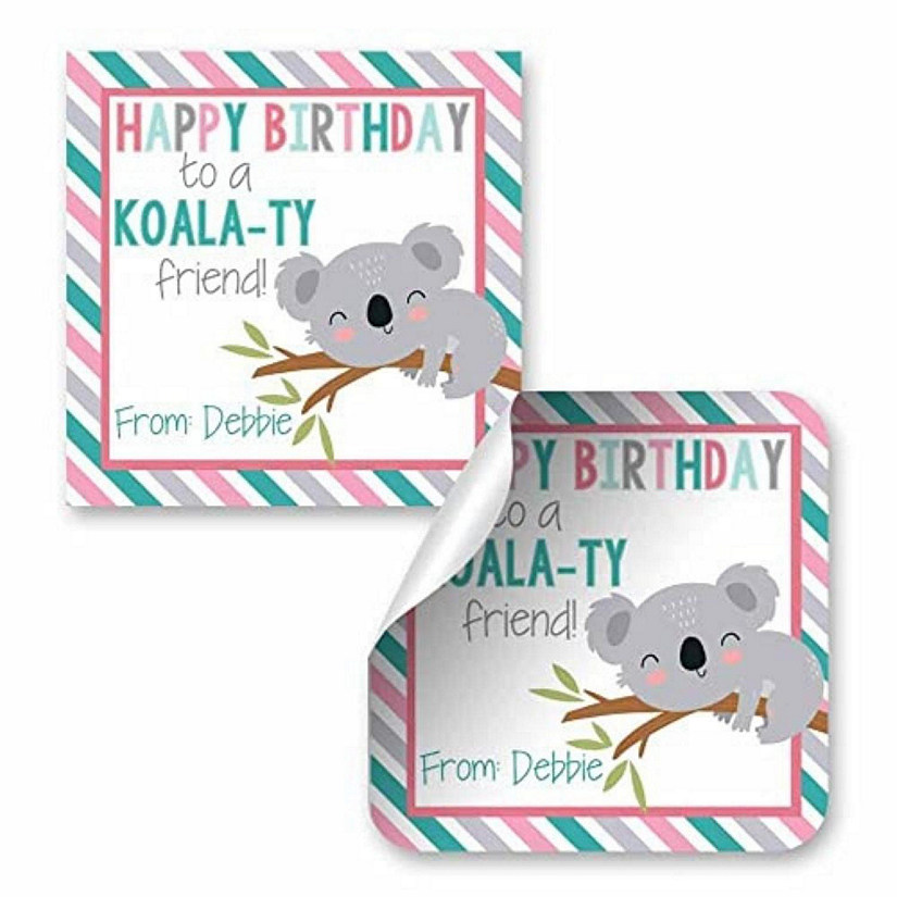 AmandaCreation Personalized Koala Gift Tag 24pc. Image