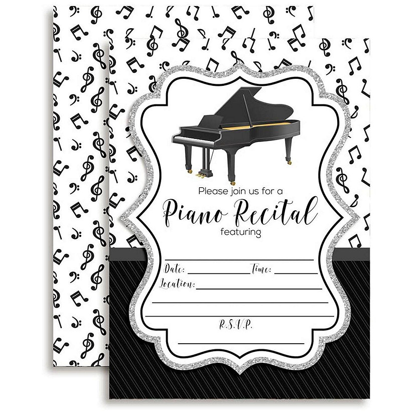 AmandaCreation Piano Recital Invites 40pc. Image