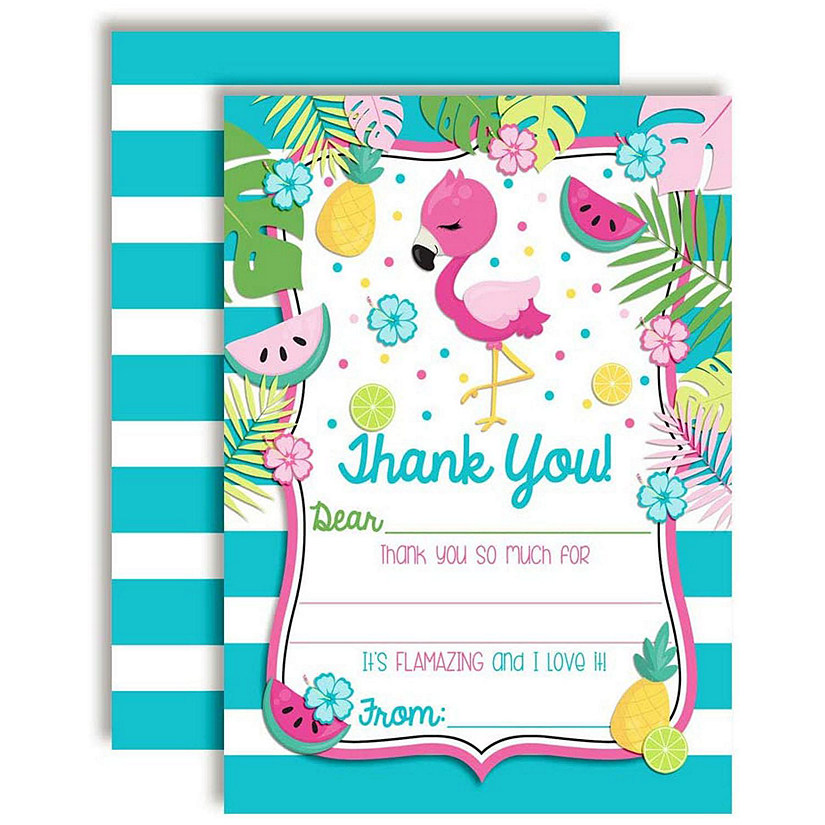 AmandaCreation Pink Flamingo Thank You 20pc. Image