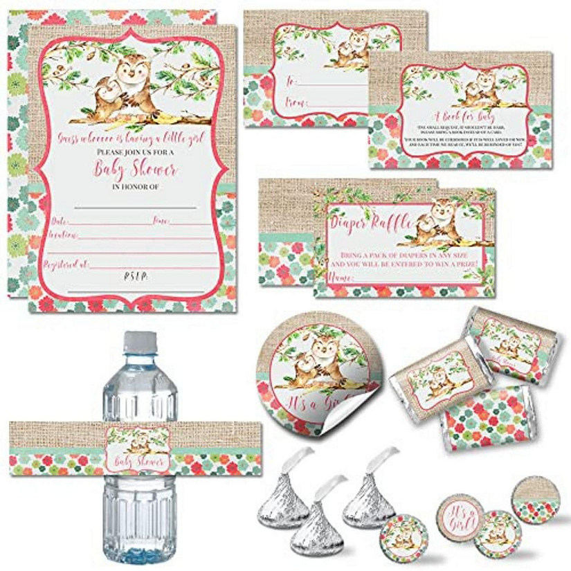 AmandaCreation Pink Guess Whooo Party Bundle 381pc. Image