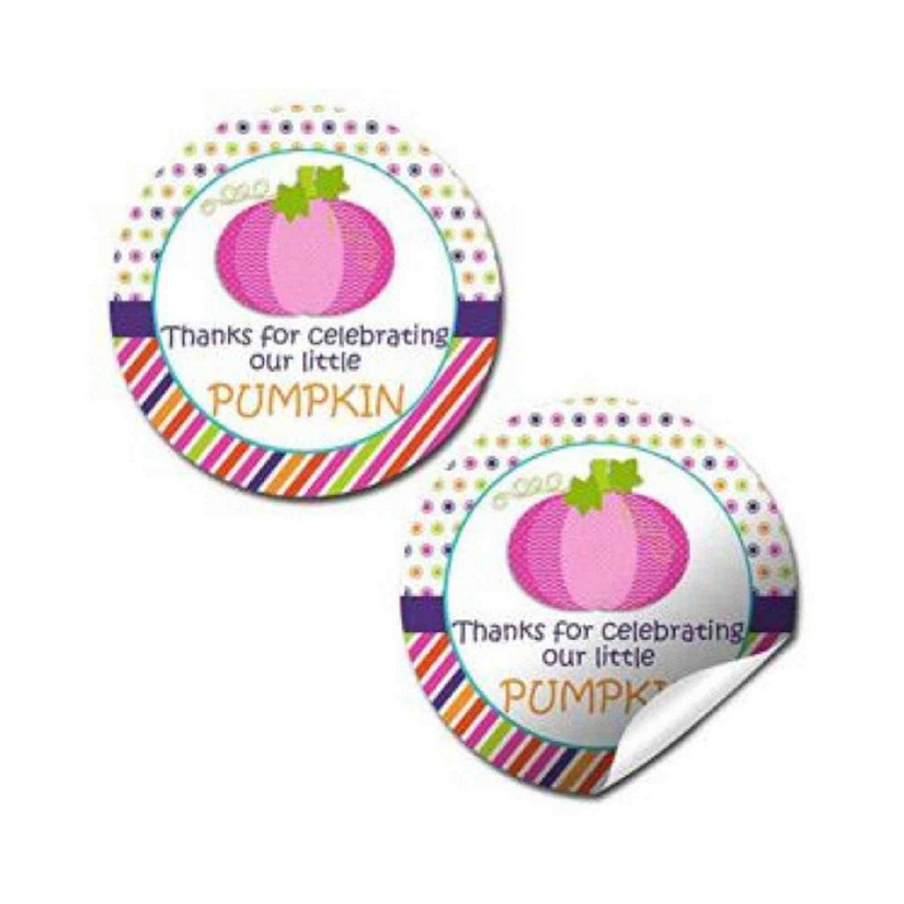 AmandaCreation Pink Pumpkin Envelope Seals 40pc. Image