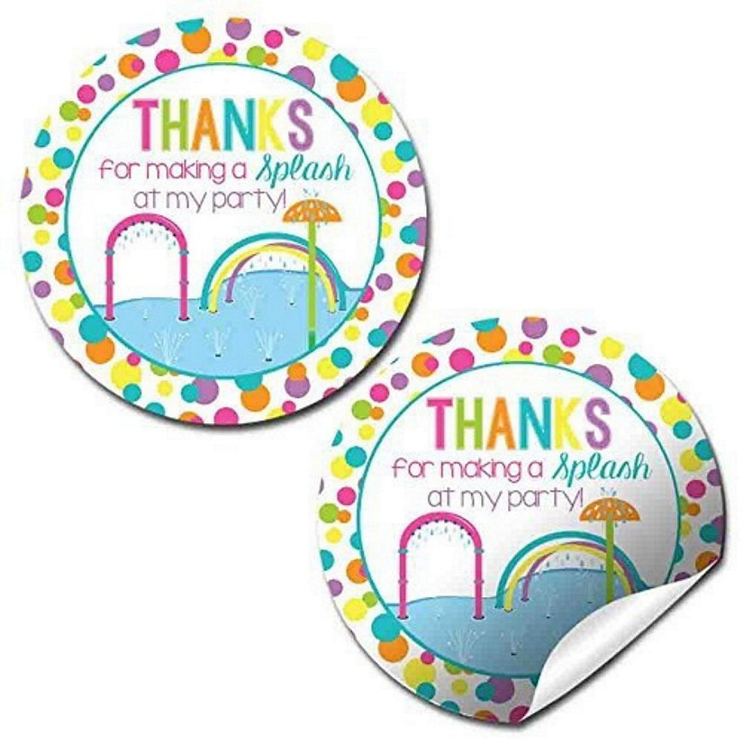 AmandaCreation Pink Splash Pad Envelope Seals 40pc. Image